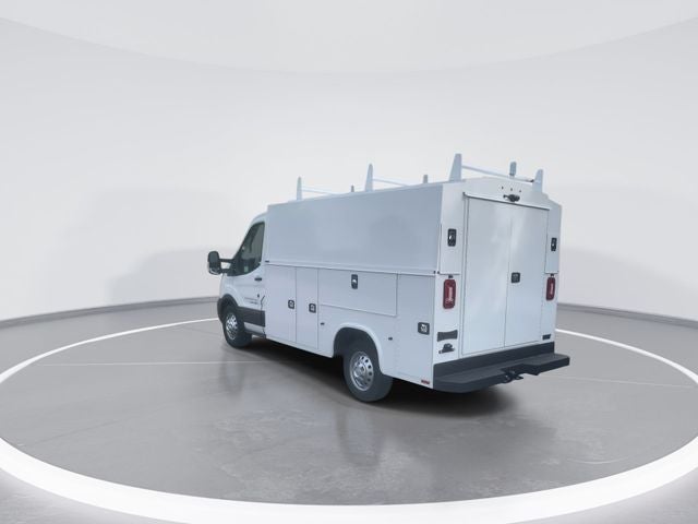 2024 Ford Transit-350 Cutaway in Oxford White — front three-quarter view