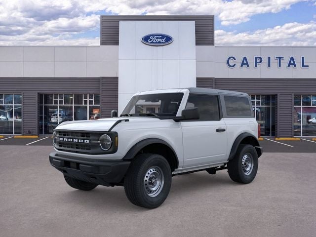 2026 Ford Bronco Base in Oxford White — front three-quarter view