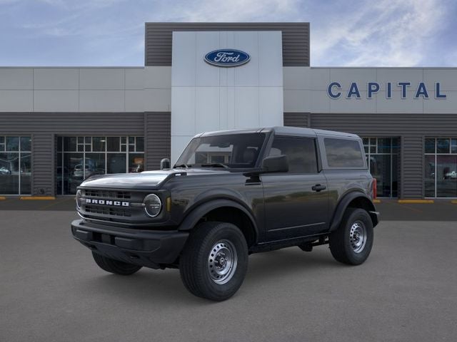 2026 Ford Bronco Base in Shadow Black — front three-quarter view