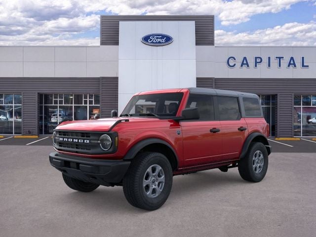 2026 Ford Bronco Big Bend in Ruby Red Metallic — front three-quarter view