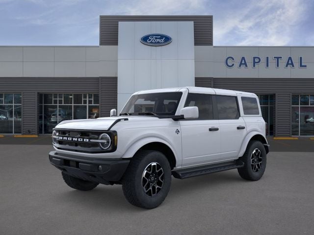 2026 Ford Bronco Outer Banks in Oxford White — front three-quarter view