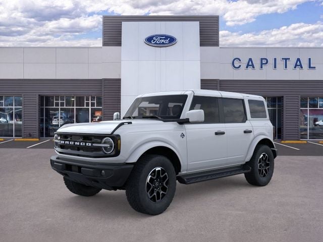 2026 Ford Bronco Outer Banks in Oxford White — front three-quarter view