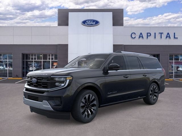 2026 Ford Expedition Max Platinum in Agate Black Metallic — front three-quarter view