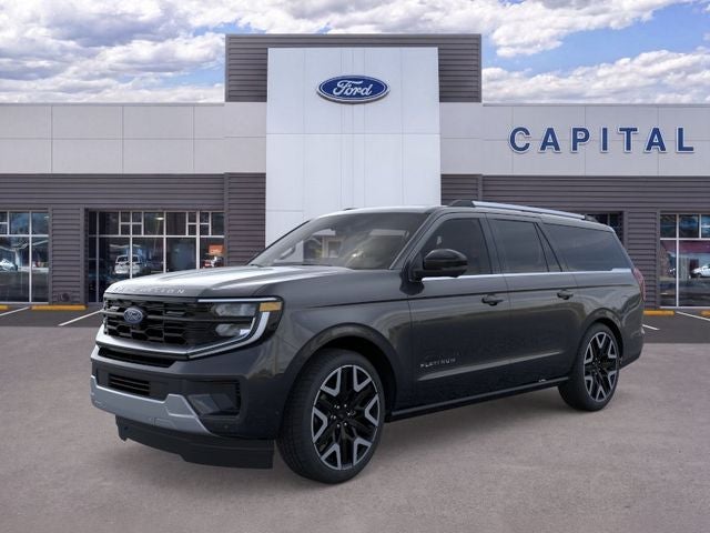2026 Ford Expedition Max Platinum in Dark Matter Gray Metallic — front three-quarter view