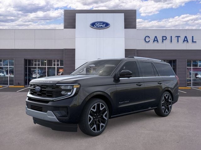 2026 Ford Expedition Platinum in Agate Black Metallic — front three-quarter view