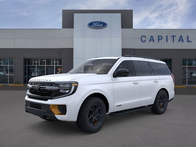 2025 Ford Expedition Tremor in Star White Metallic Tri-Coat — front three-quarter view