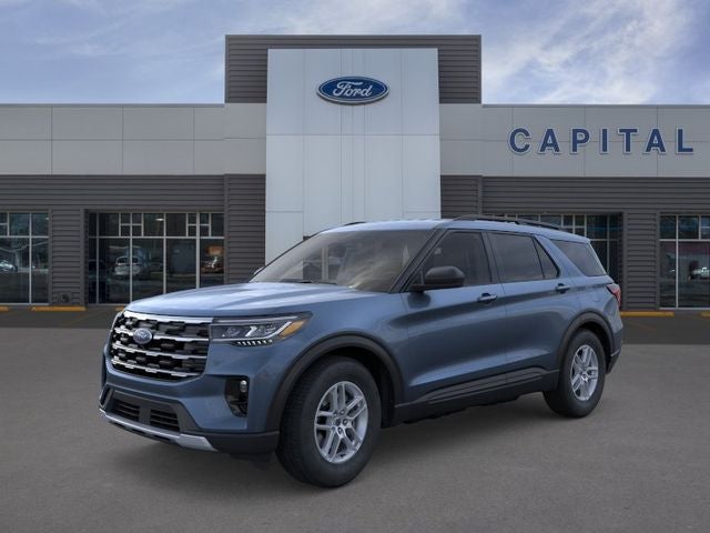 2026 Ford Explorer Active in Vapor Blue Metallic — front three-quarter view