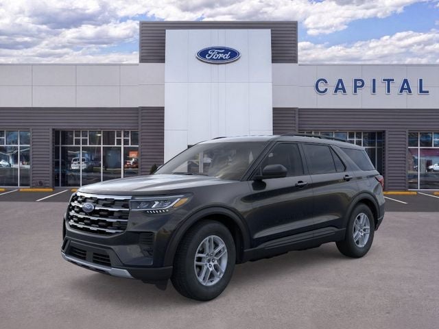 2026 Ford Explorer Active in Black Metallic — front three-quarter view