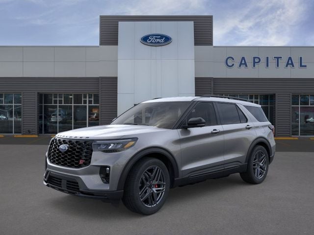 2026 Ford Explorer ST in Carbonized Gray Metallic — front three-quarter view