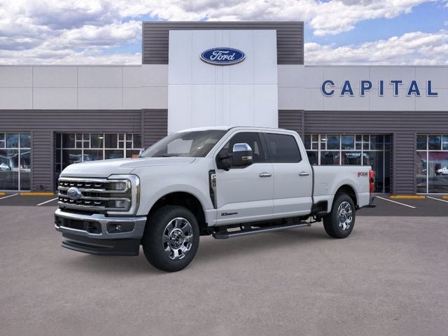 2026 Ford F-250SD Lariat in Oxford White — front three-quarter view