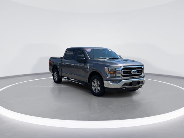 2021 Ford F-150 XLT in Gray Metallic — front three-quarter view