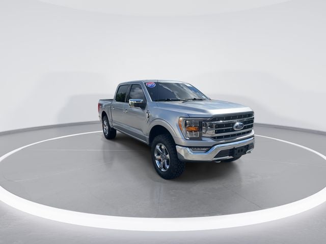 2023 Ford F-150 Lariat in Silver Metallic — front three-quarter view
