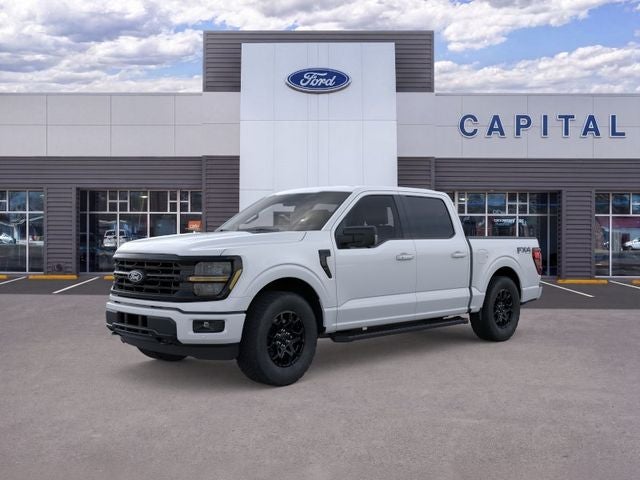2026 Ford F-150 XLT in Oxford White — front three-quarter view