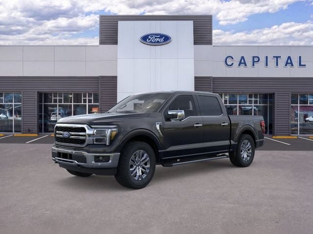 2026 Ford F-150 Lariat in Black Metallic — front three-quarter view