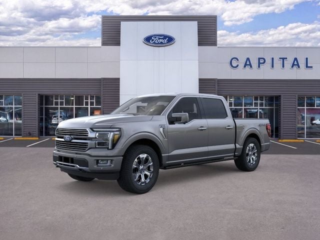 2026 Ford F-150 Platinum in Carbonized Gray Metallic — front three-quarter view