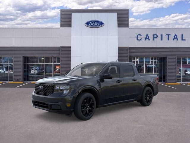 2025 Ford Maverick XLT in Shadow Black — front three-quarter view