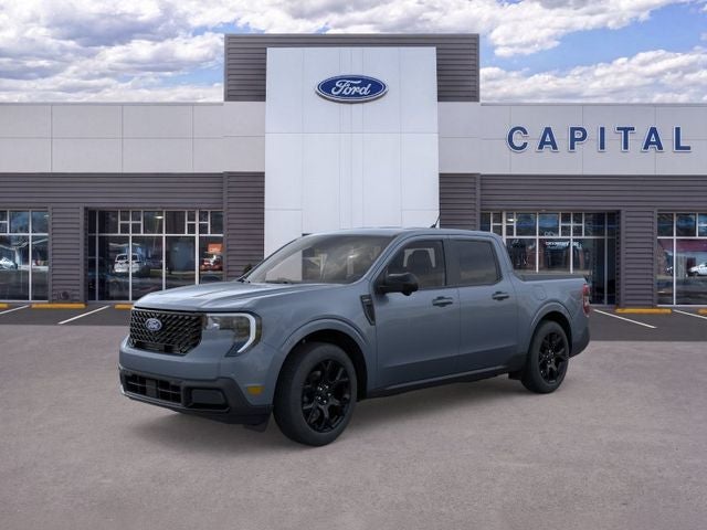 2026 Ford Maverick Lariat in Azure Gray Metallic Tri-Coat — front three-quarter view