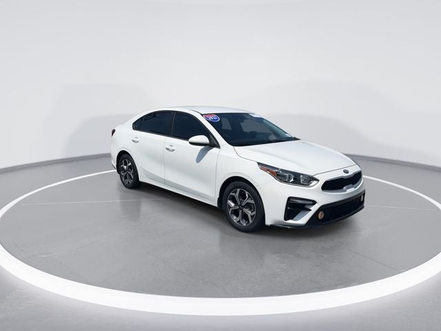 2021 Kia Forte LXS in Clear White — front three-quarter view