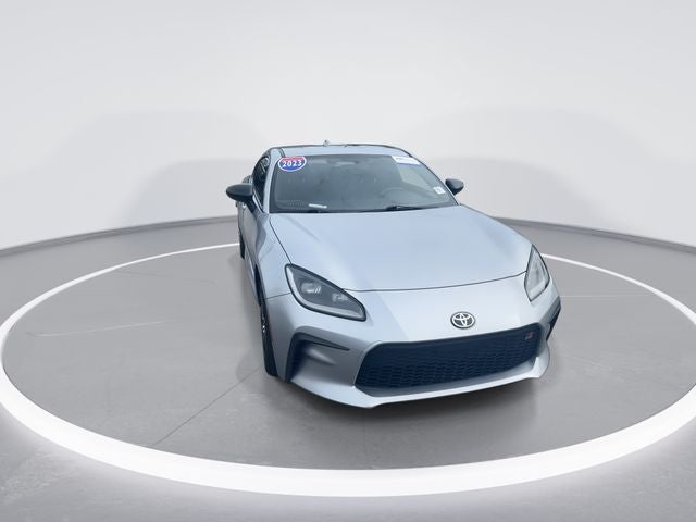 2023 Toyota GR86 Base in Steel — front three-quarter view